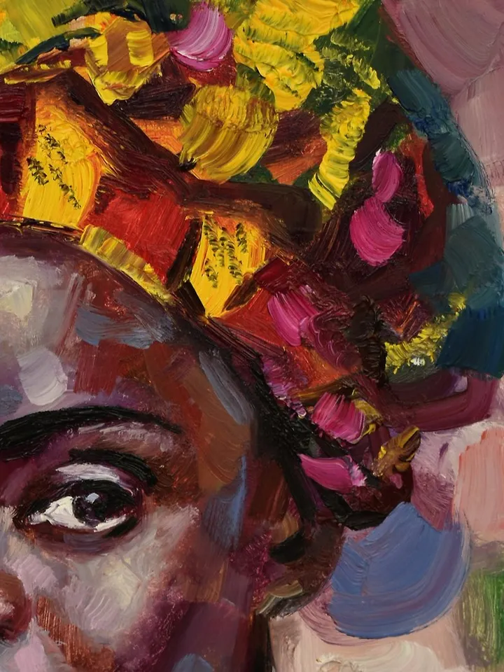 African American Woman 油畫原作 Original Painting Portrait Woman Oil Artwork