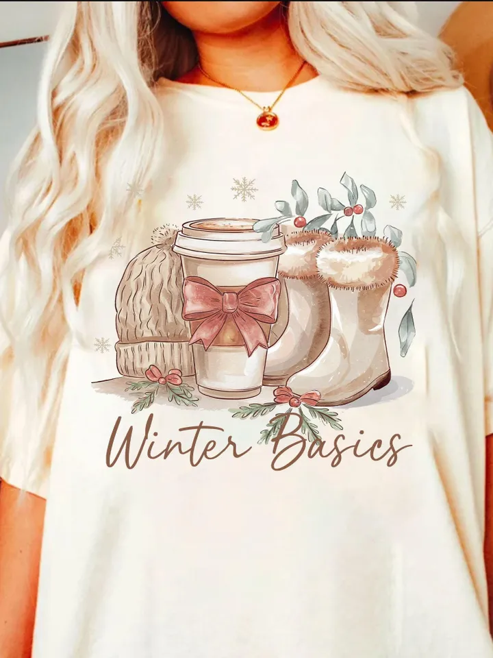 Coquette Winter Basics Png, Retro Snowman Hot Cocoa ng, Christmas Coquette Bow PNG, Winter Shirt Png, Christmas Girly Png, Cozy Winter Png