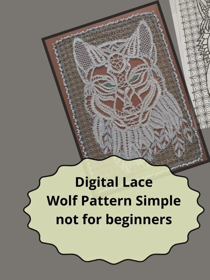 Pattern Lace Wolf Digital Simple Bobbins For Home.
