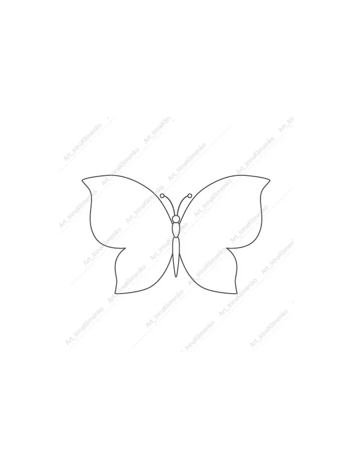 Butterfly 6 coloring page PNG JPG