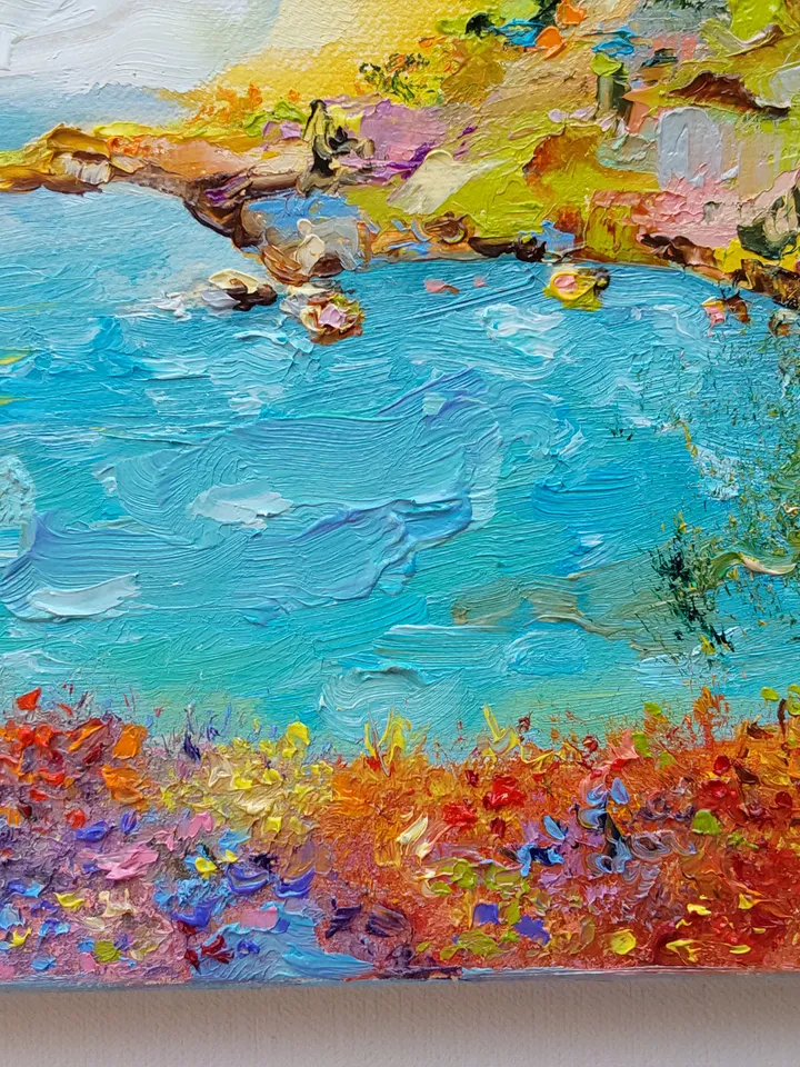 "The Road to the Sea" oil painting on canvas 35x25cm (14x10inch)