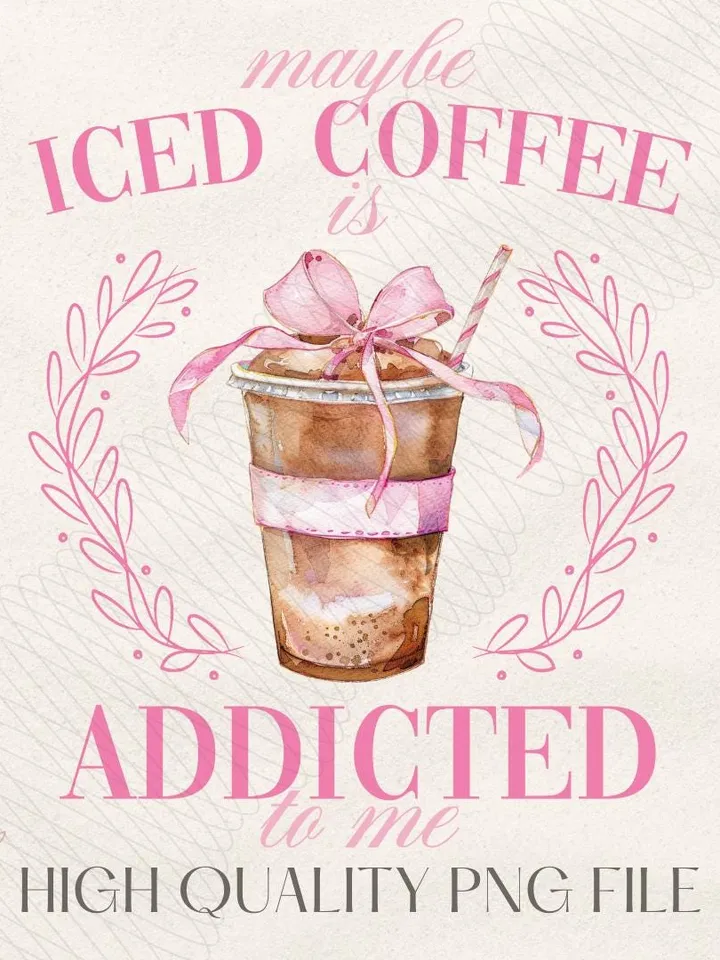 Coquette Iced Coffee PNG-Sublimation Download-Tshirt Design,Retro png,Summer png,Retro Sublimation,Coffee png,Coffee Sublimation,Trendy png