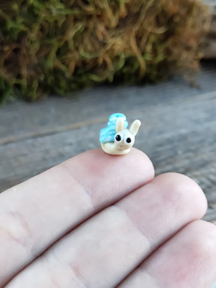 MINIATURE ANIMALS Snail figurine aquarium decoration Glass figurines