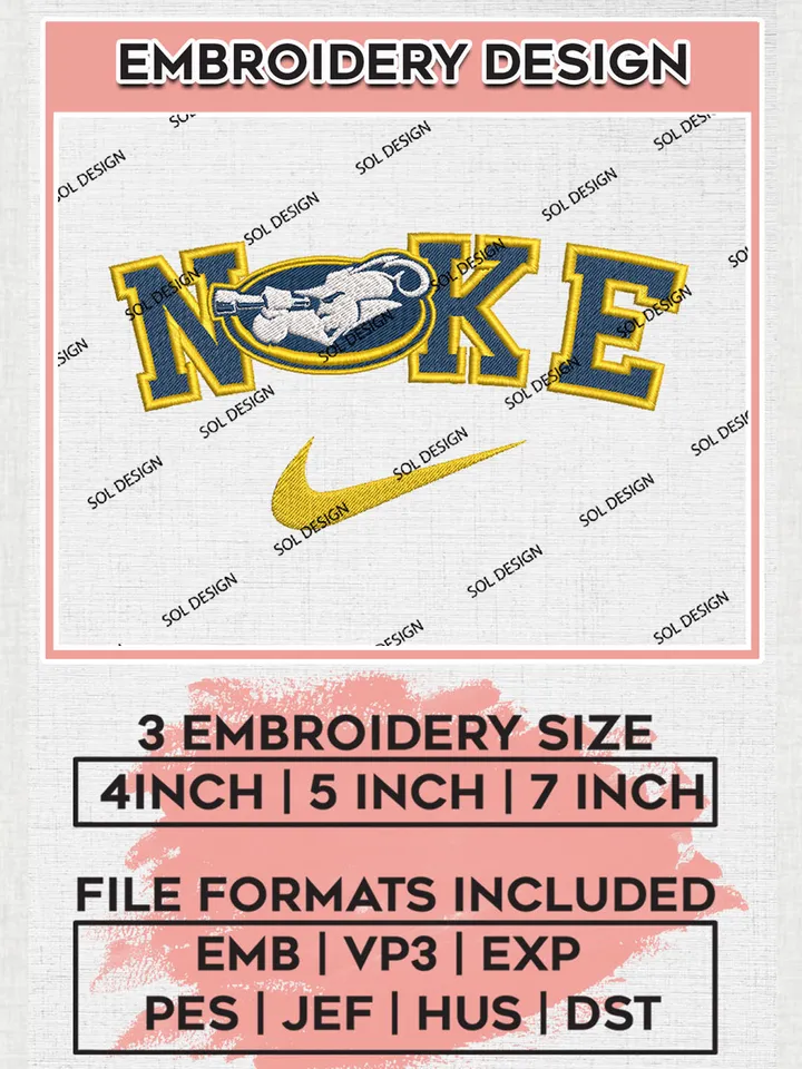 Nike La Salle Explorers Machine Embroidery Design, NCAA La Salle Explorers Embroidery Design files, NCAA Logo Embroidery Designs, NCAA Machine Embroidery Designs, Digital Download