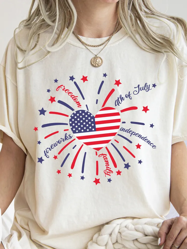 Firework SVG, 4th of July SVG, Patriotic SVG, American Flag Svg, Kids Shirt Svg, Png, Svg Files For Cricut, Sublimation Designs Downloads