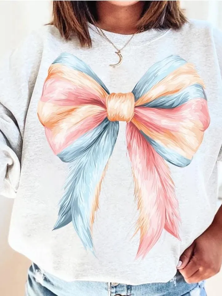 Easter Coquette Bow Fluffy Bunny PNG, Retro Easter Png, Easter Bunny Png, Floral Spring Png, Pink Easter Shirt, Bunny Bow Png, Easter Egg