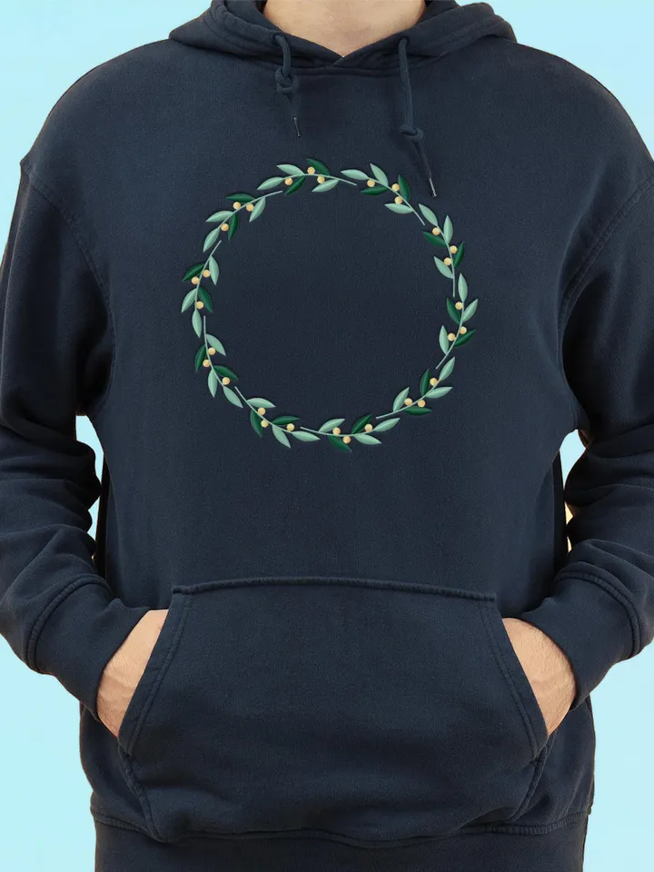Leaf wreath embroidery design Machine embroidery pattern 3 sizes, Circle frame embroidery files, Floral wreath embroidery designs #R47