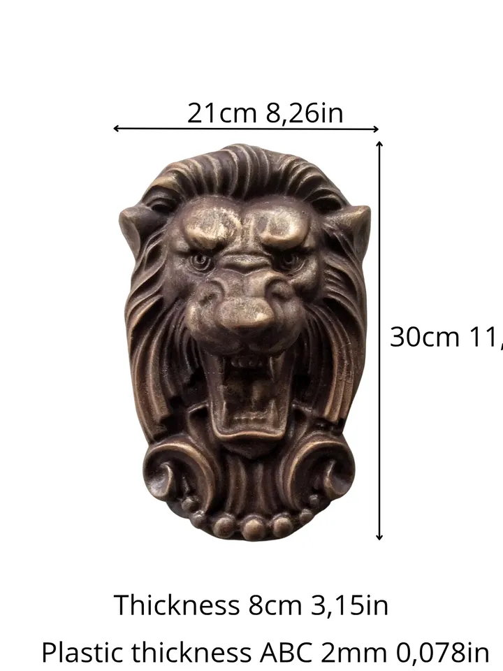 Plastic Mold for concrete and gypsum "Lion" DIY