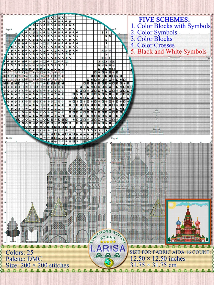 Saint Basil’s Cathedral Cross Stitch Pattern | The Cathedral of Vasily the Blessed