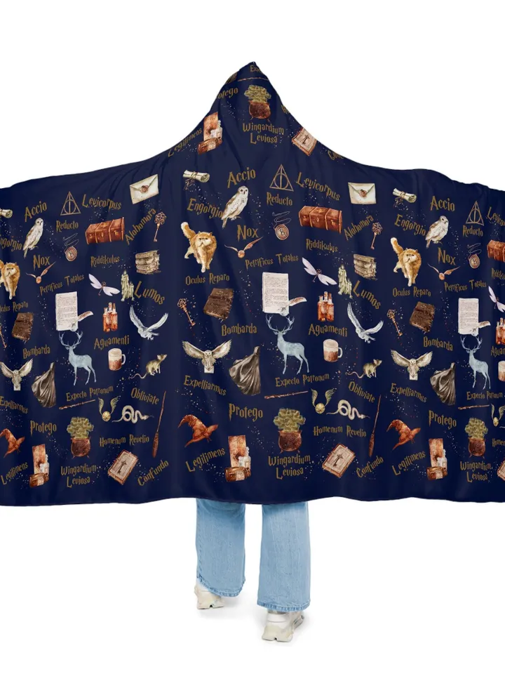 Wizarding World Snuggle Blanket ; Magic School Snuggle Blanket Owl Key Magic World Custom Wizard Snuggle Blanket Gift Baby Magic WBB12