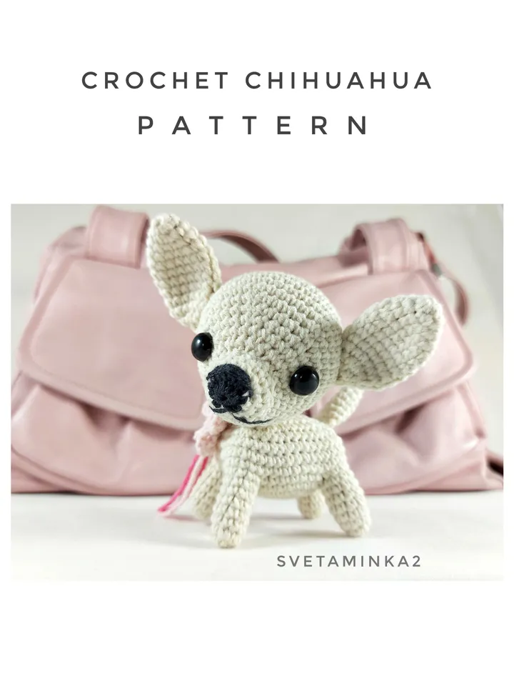 Chihuahua Crochet Pattern. Amigurumi Dog Pattern. Digital Download. PDF.