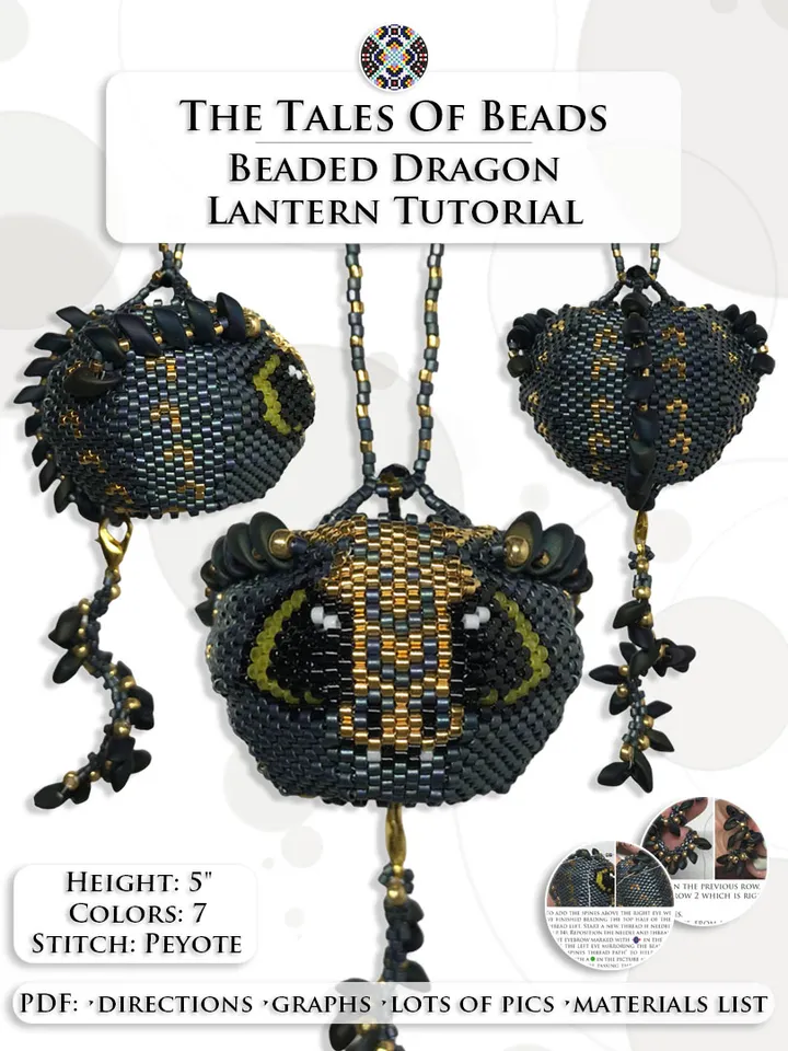 Beaded Animals Tutorials: Dragon Beading Pattern