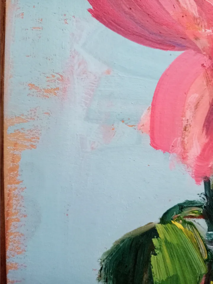 Peony Original Oil Painting Small Gift Peony Painting Sketch Art Peonies Wall Decor Impasto Wall Painting Flower Oil Painting original
