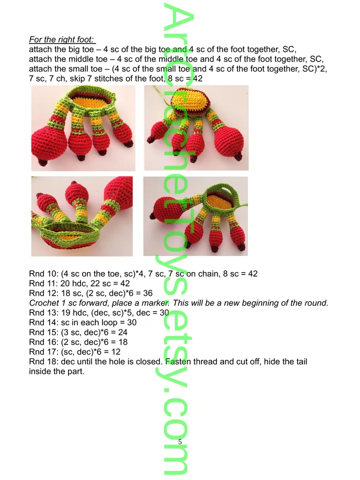PDF Crochet pattern ALIEN/MONSTER with movable eyes and eyebrows