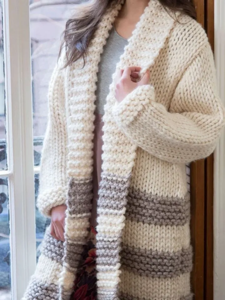 Cardigan bulky knitting , chunky, easy cardigan, women ladies cardigan knitting pattern pdf