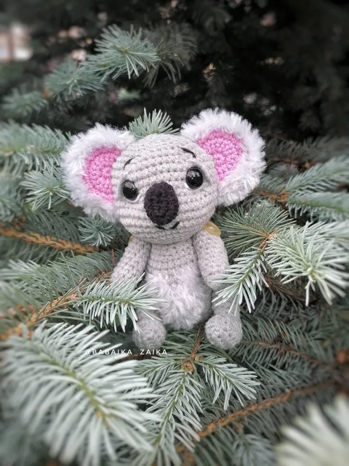 PDF Crochet Pattern Cute Koala, Small Toy Pattern, Animal Pattern, Amigurumi bear pattern, tutorial bear in Eng, Valentine's day gift