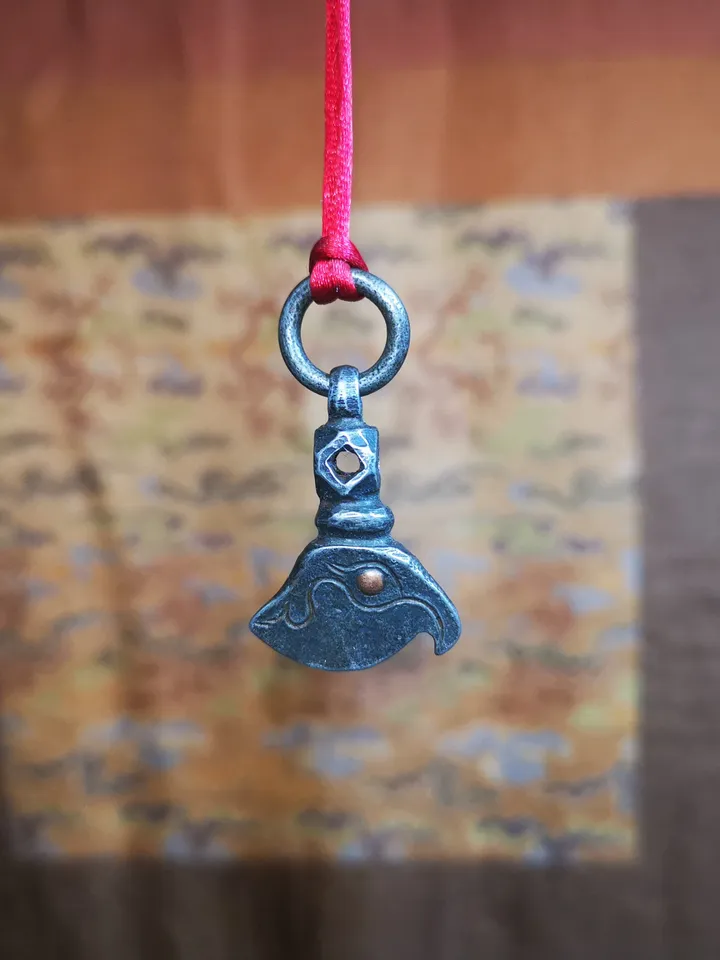 Gandhanra Handmade Tibetan Kartika Amulet Pendant,Kartrika(knife of the dakinis), Trantic Buddhism Ritual Implement, 1.1"