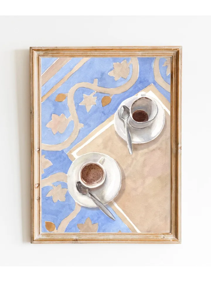 Coffee Still Life Watercolor Painting, Office Motivation, Kitchen Print, Modern Poster Poster, Cup Of Coffee Poster, Minimal Boho Coffee Art