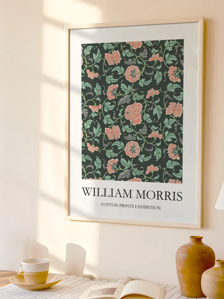 William Morris Style Wall Art Print Vintage Textile Poster Museum Inspired Design Home Decor Interior Pattern Digital Download Gift Floral