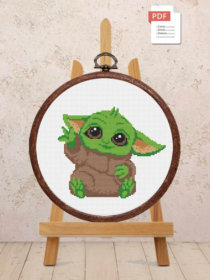 Baby Yoda Cross Stitch Pattern, Movies Cross Stitch Pattern, Movie Pattern, Wizard Cross Stitch Pattern, TV Cross Stitch Patterns #mv019