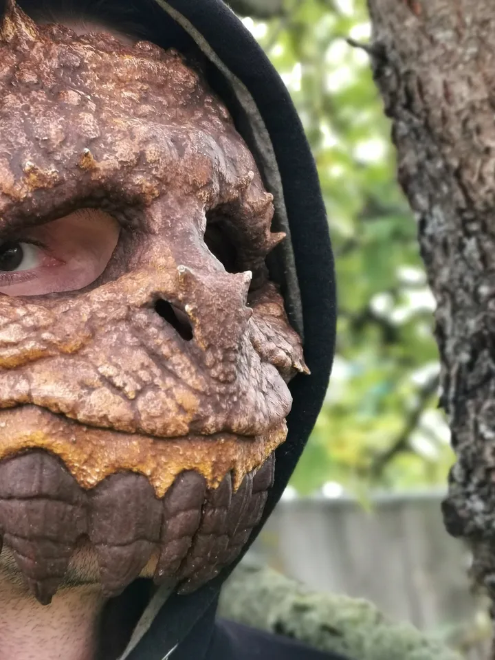 Turtle Mask, Dragon Mask, Full Fase Mask, Realistic Animal Mask for Halloween or Cosplay