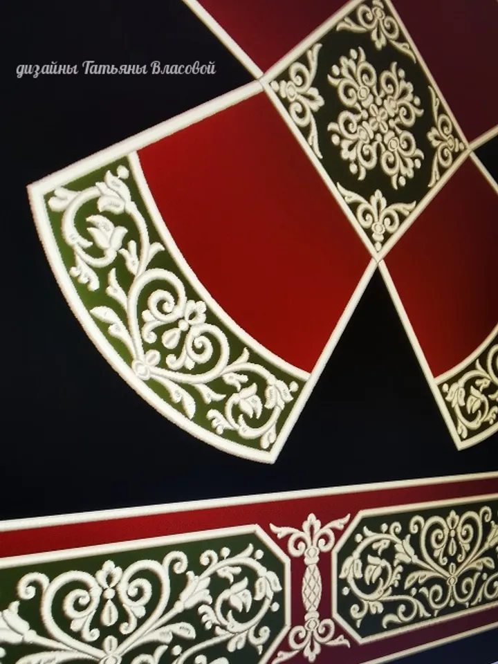 A "solemn" set of designs for machine embroidery