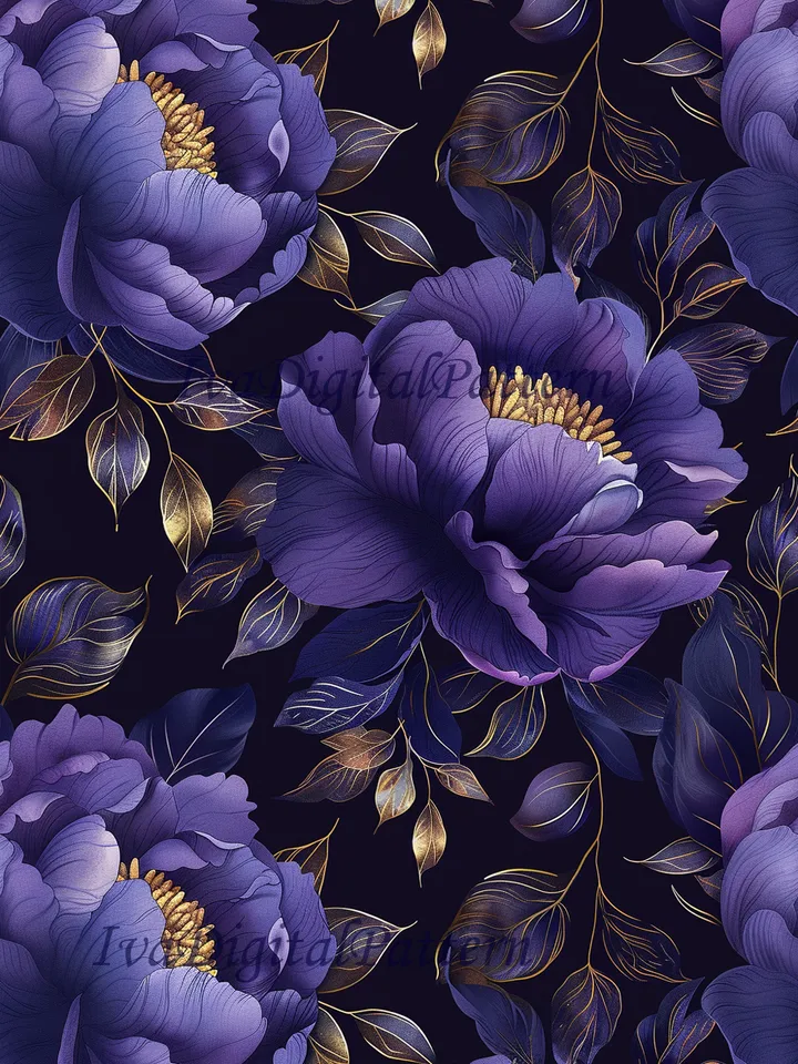 Seamless purple peony flowers pattern, digital paper, mosaic pattern,
abstract floral seamless pattern - repeating pattern, commercial use