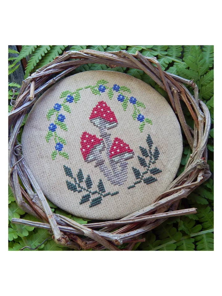 Toadstools cross stitch pattern