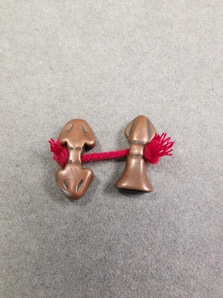 Gandhanra Handmade Tibetan Amulet Pendant,Mini Vajra and Dorje Bell, Mala Marker Bead Accessories, Made of Red Copper