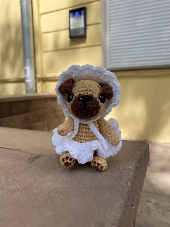 PDF Crochet Cute Pug Dog Puppy Amigurumi and Dogs Accessories, Crochet pattern Crochet Animal Pattern Crochet Pug Pattern Amigurumi baby toy