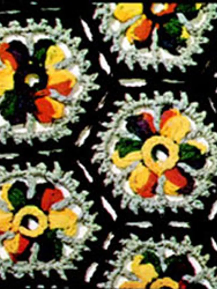 Crochet Pattern Vintage Afghan Mexicana Digital Download PDF