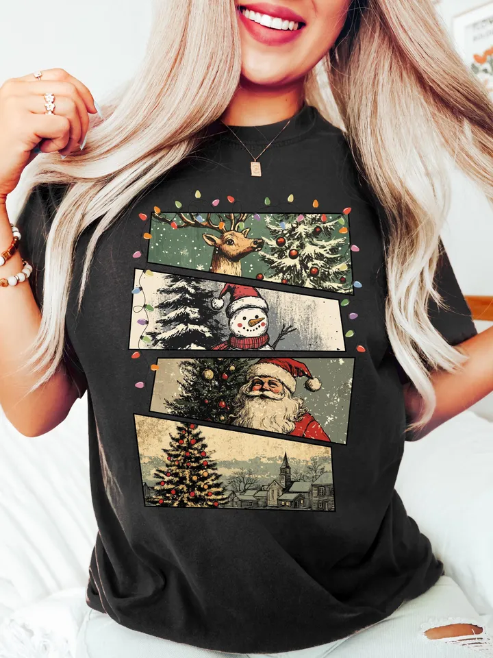 Retro Christmas PNG, Christmas Shirt PNG, Vintage Christmas PNG, Santa Claus png, Christmas Sublimation, Merry Christmas png, T-shirt design