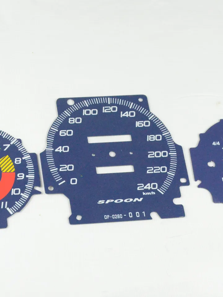 Gauge Faces Overlay kit Spoon style for Honda Civic Ek9 Type-R gauge cluster