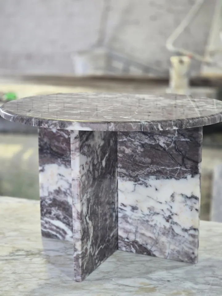Calacatta Viola Marble Coffee Table handmade from real marble and fast shipping Special Colour