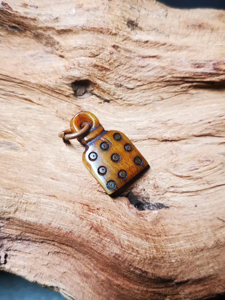 Yak Bone Carved Mantra Dot Mala Pendant,Bead Counter Clip, Prayer Bead Accessories,Gandhanra Tibetan Amulet