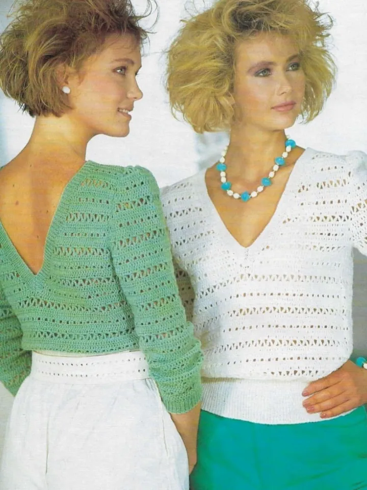 Crochet sweaters v-neck, women sweater, summer sweater crochet pattern PDF