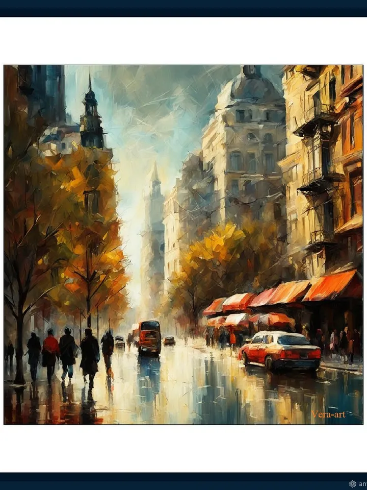 Cityscape /digital art illustrations. Home Decor