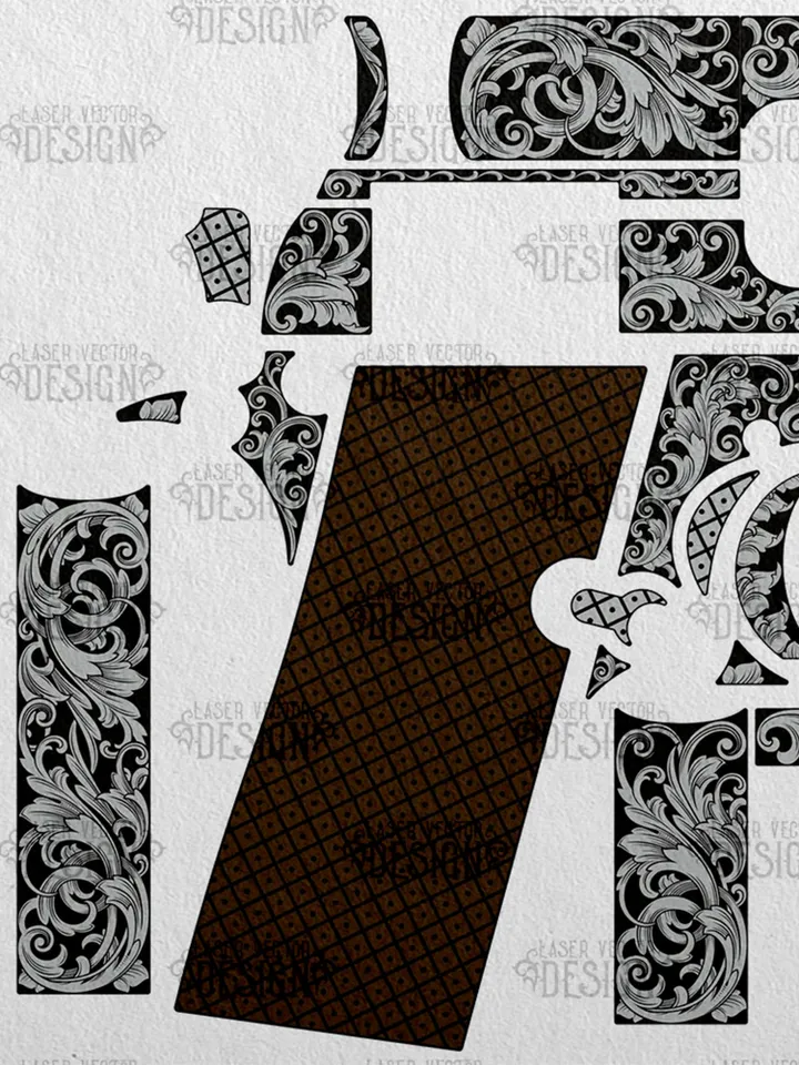 VECTOR DESIGN Colt Government Model MK IV Series 80 380 Scrollwork