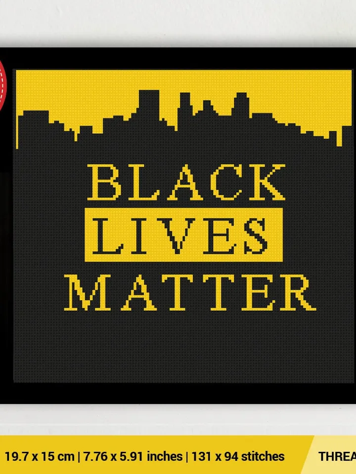 Black lives Matter, BLM Cross stitch pattern | Embroidery Pattern | Instant Download | Embroidery Designs