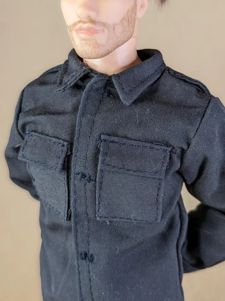 Black military set for 12 inch male dolls