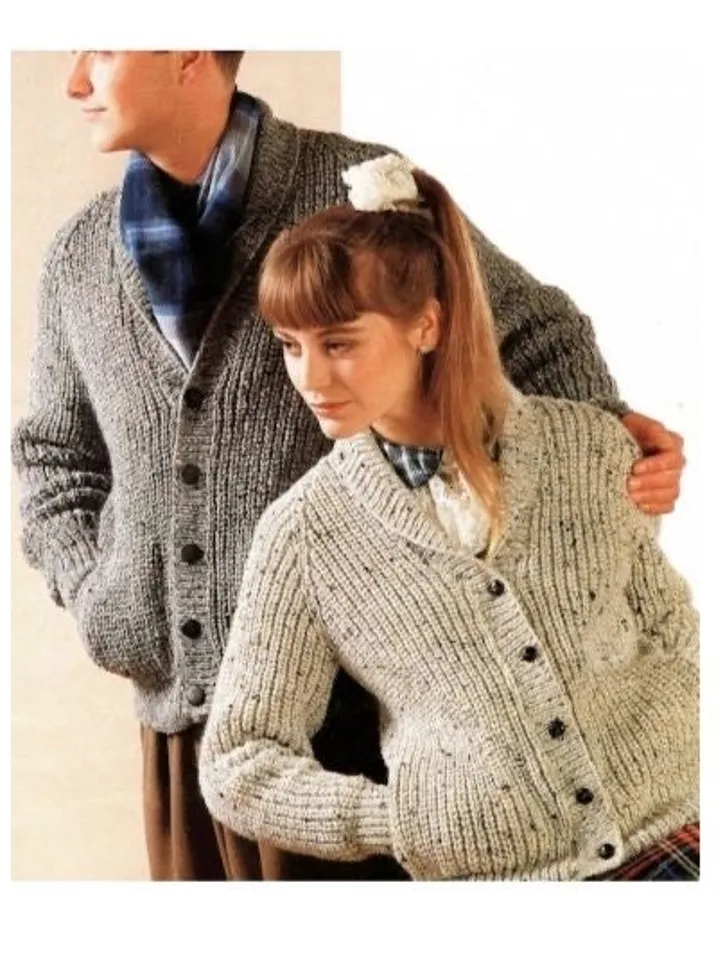 Easy cardigan knitting pattern, ribbed cardigan knitting pattern pdf
