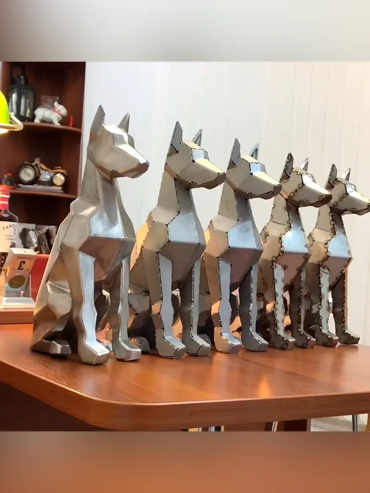 Welding Project Plans Drawings Mini Doberman (DXF, PDF)