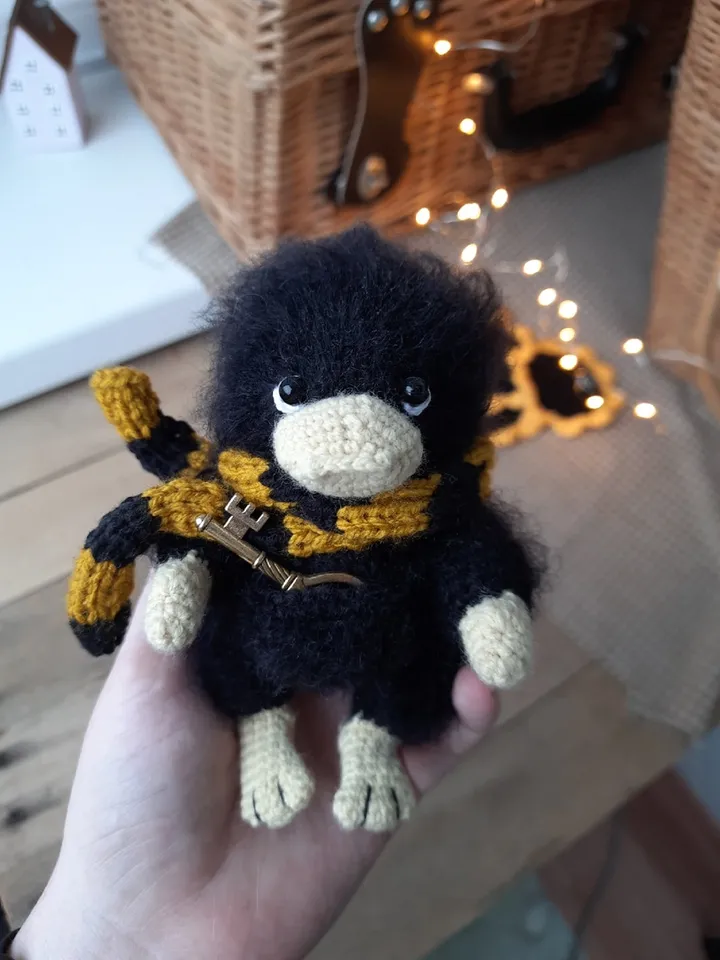 Stuffed Baby Niffler toy. Plush Niffler Fantastic Beasts. Cosplay Potter Fantastic. Baby Niffler. Fantastic beast doll. Christmas gift for fantasy lovers