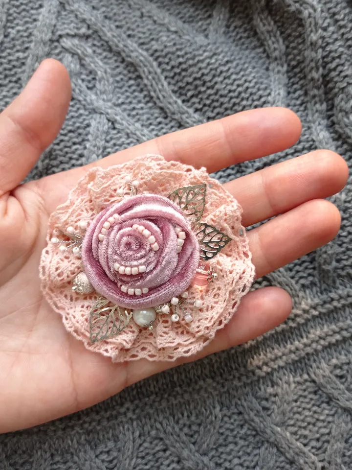 Pink brooch-pin