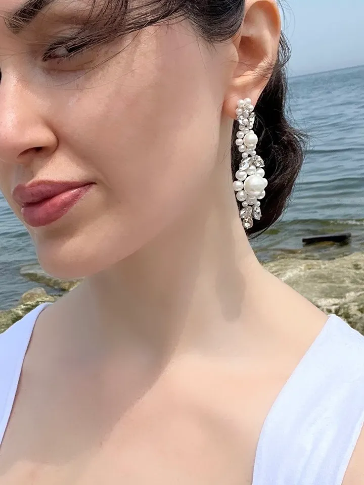 Daisy Leaf Cluster Earrings