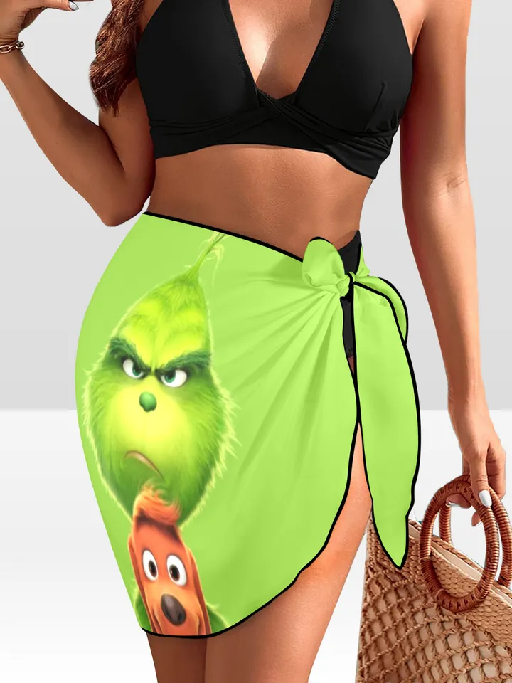 Grinch Beach Sarong Wrap
