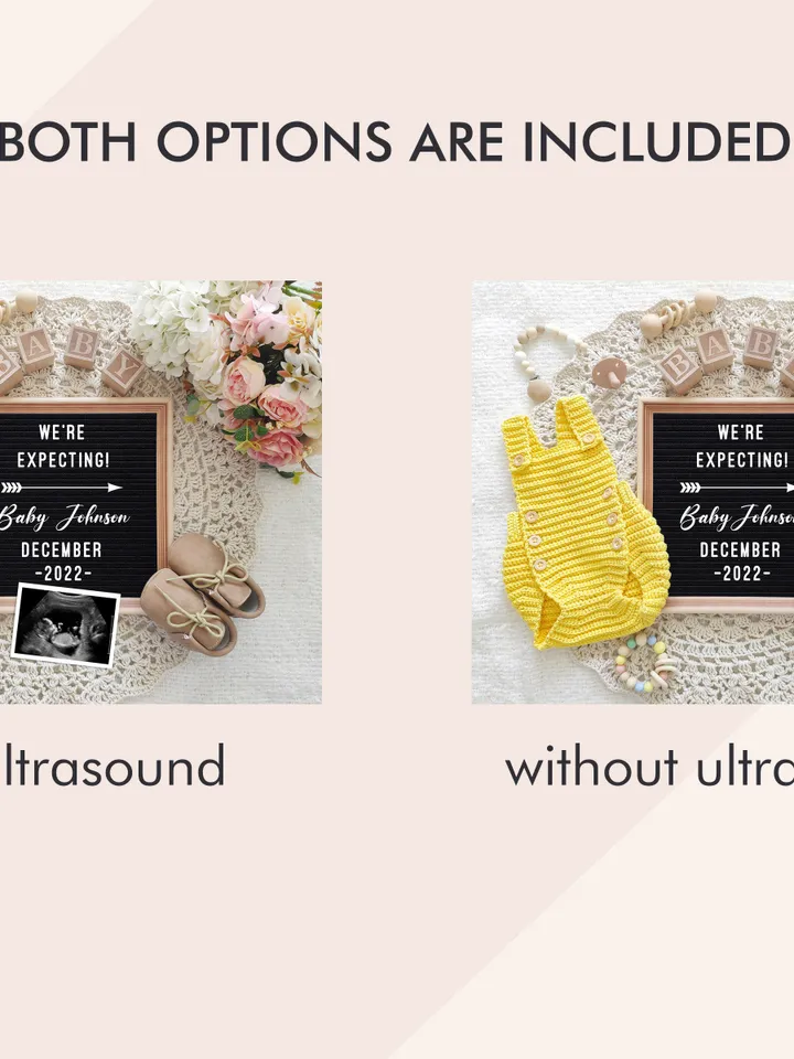 Pregnancy Announcement Digital, Baby Announcement for Social Media, Editable Template Digital File