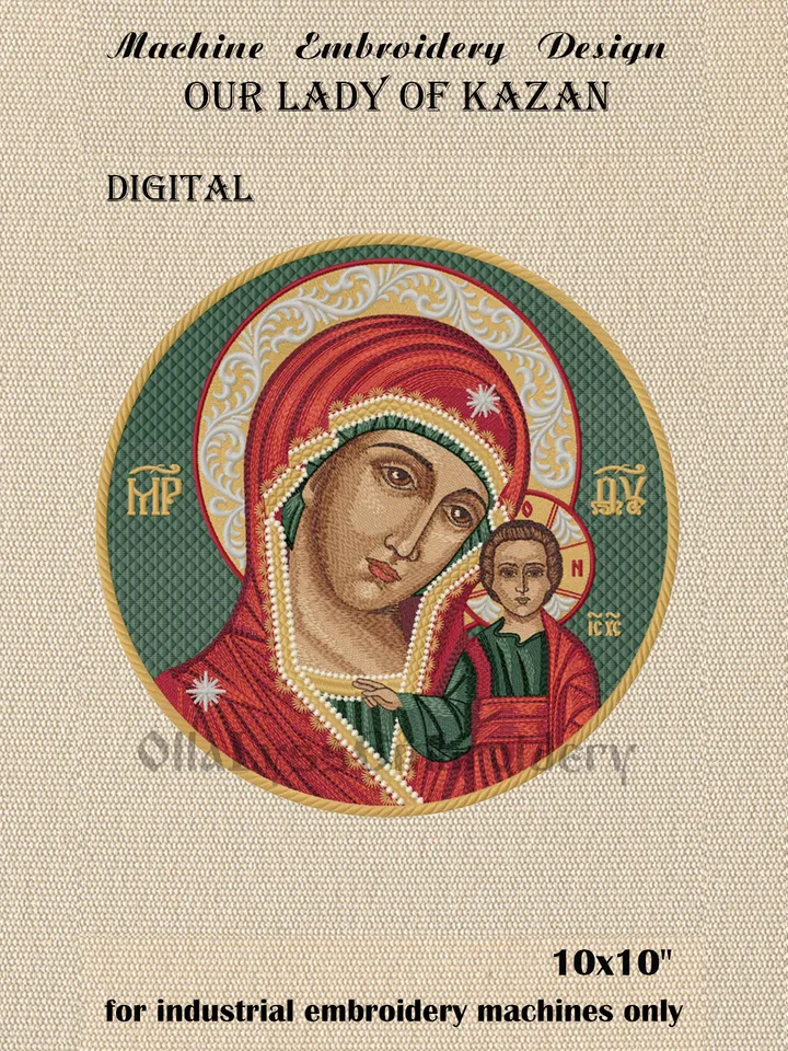 Our Lady of Kazan embroidery design