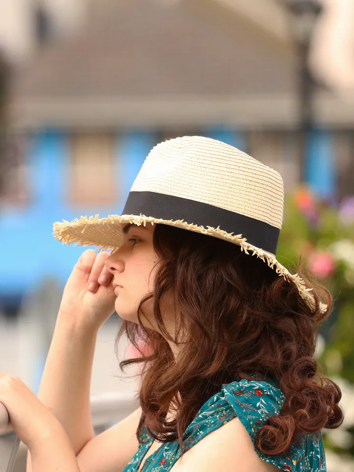 Fedora Straw hat for Women summer raffia sun hat floppy beach boho seaside hat