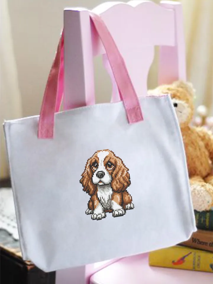 Spaniel dog cross stitch pattern PDF download Small pet cross stitch chart for beginners, Cute dog pattern digital PDF, Dog lover gift #K65